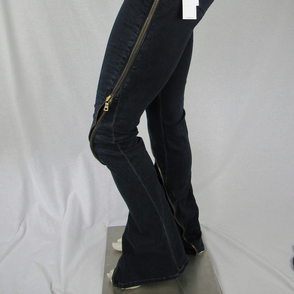 Hudson Lenny Zipper Skinny and Flare Jeans - Picture 3 of 8
